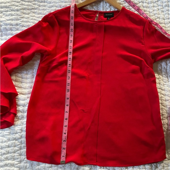 Target Who What Wear Red Blouse Fun Sleeve - Picture 7 of 7